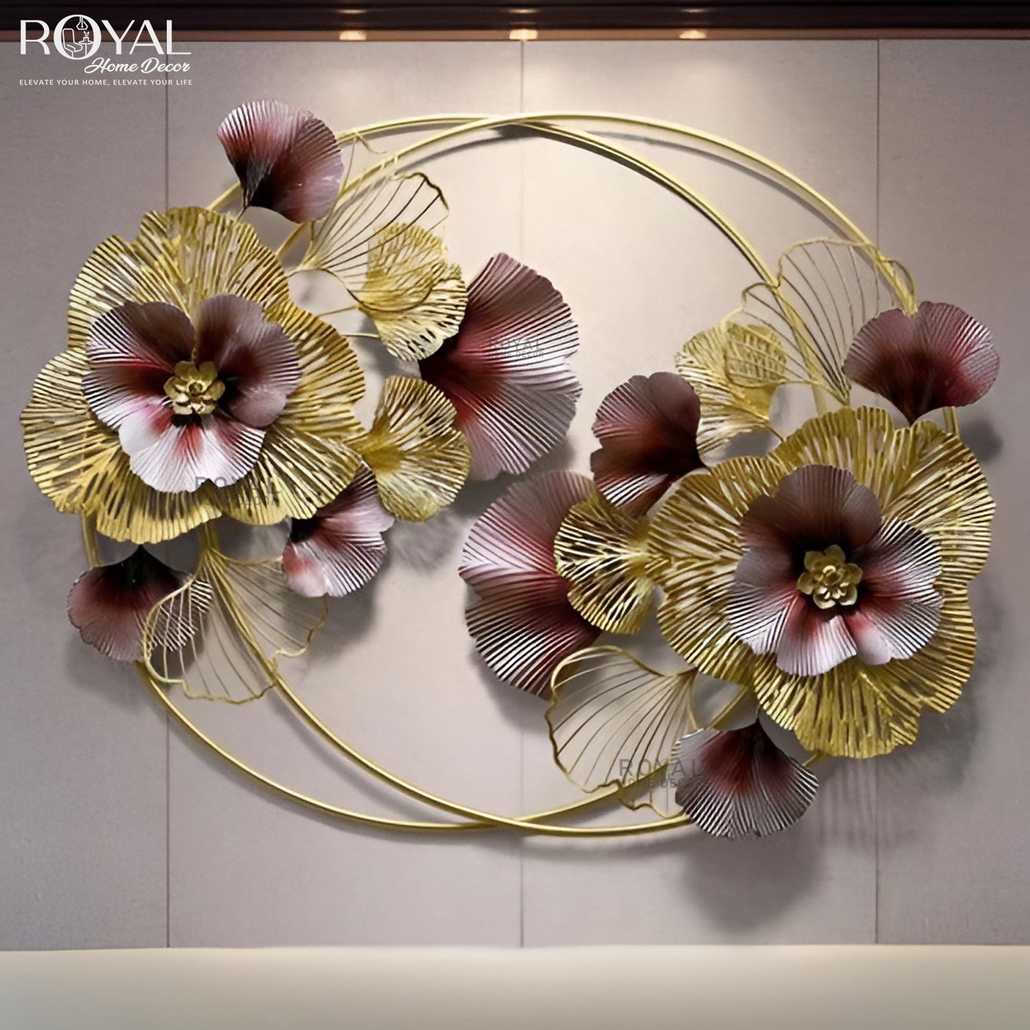 Majestic Gold Bloom Wall Art