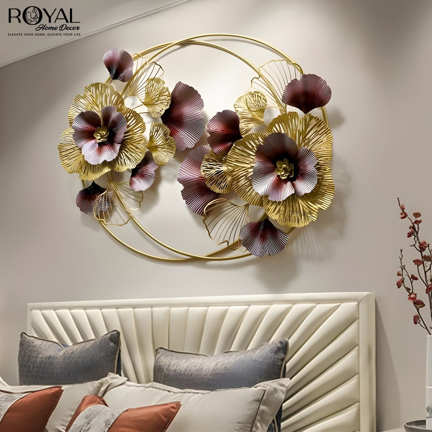 Majestic Gold Bloom Wall Art