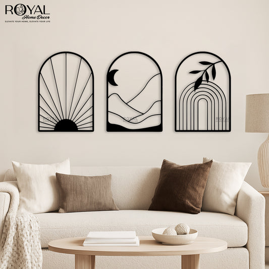 Arcadian Bliss - Set of 3 Metal Wall Art